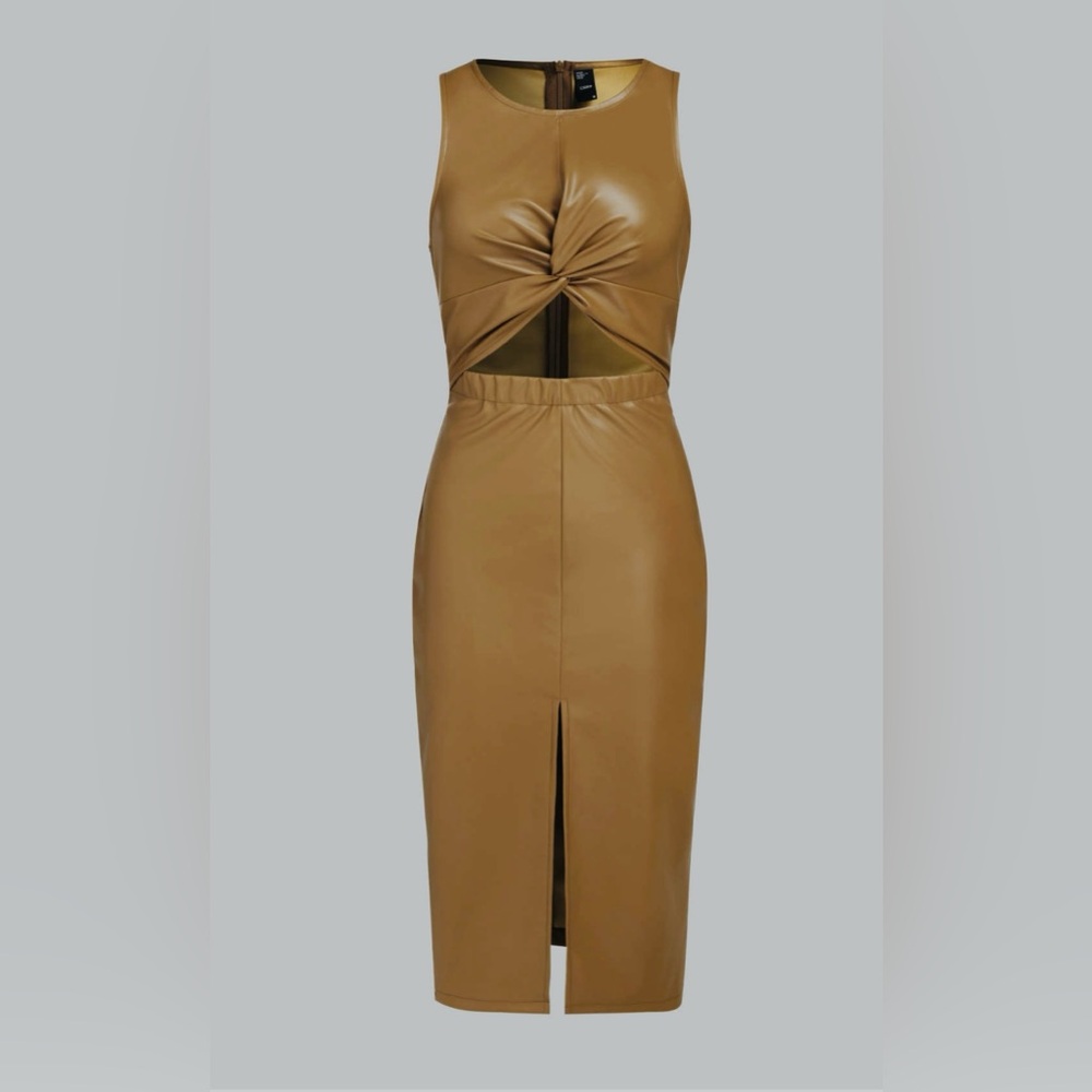 Cider Tan Midi Dress